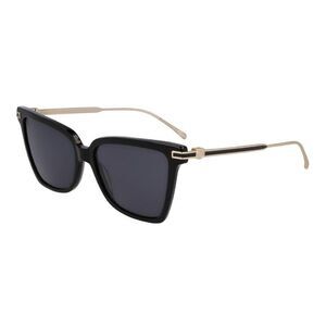 Salvatore Ferragamo Sunglasses Cat Eye Full Rim, Black Frame and Grey Lens